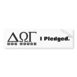 Greek Dog House bumper stickers
