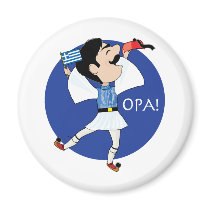 Greek Evzone dancing with Flag OPA!