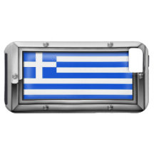 Greek Flag in a Steel Frame iPhone 5 Case