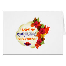 Greek Girlfriend designs Greeting Cards