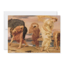 Greek Girls Picking Up Pebbles By The Sea Leighton Custom Invitations