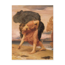 Greek Girls Picking Up Pebbles By The Sea Leighton Post Cards