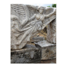 Greek Goddess Nike at Ephesus, Turkey Post Card