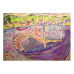 greek sunset  and fishing boat business cards