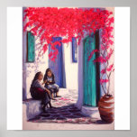 'Greek Village Gossips' (small) Poster