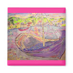 greek  village sunset magnets