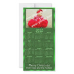 Green 2012 Calendar Custom Photo Christmas Cards photo cards