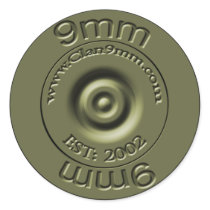 Green 9mm Badge Sticker
