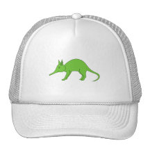 Green Aardvark. Illustration Cartoon. Hat