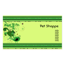 Green Abstract Bird Business Card