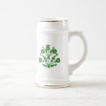 Green Abstract Floral Coffee Mugs