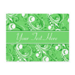 Green Abstract Floral Swirls Postcard