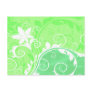 Green Abstract Flower Postcard