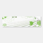 green abstract flowers bumper sticker