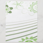 green abstract flowers full colour flyer