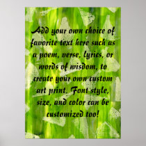 Green Abstract Jungle Watercolors Painting