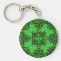 Green Abstract Pattern Key Chain