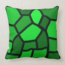 Green Abstract Stained Glass Pillow