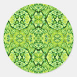 green abstract stickers
