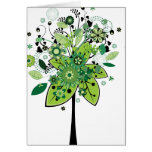 Green Abstract Tree cards