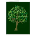Green Abstract Tree Greeting Card