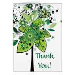Green Abstract Tree Greeting Card