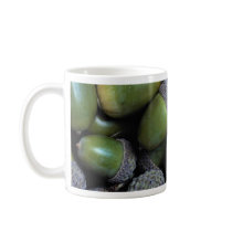 Green Acorn nuts Coffee Mugs