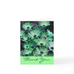 Green African Daisies Floral Thank You Card