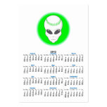 green alien head extreme baseball design business cards