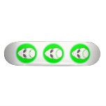 green alien head extreme baseball design skate board decks