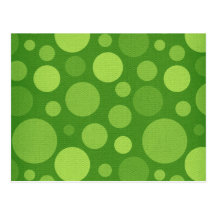 Green Alien Polka Bubble Dots Postcard