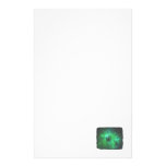 Green and Aqua Blue Circles 1 Personalized Stationery