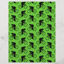 Green and Black Bicycle Pattern. Custom Flyer