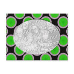 green and black circles photo frame