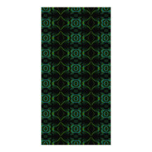 Green and black floral pattern. photo cards