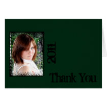 Green and Black Grunge Frame Thank You card