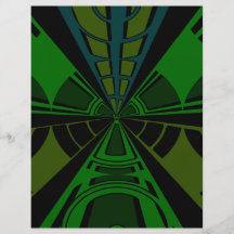 Green and black rectangle design personalized flyer