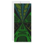 Green and black rectangle design rack cards