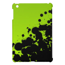 gREEN AND bLACK sPLAT iPad Mini Cases