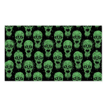Green and Black Zombie Apocalypse Pattern Business Cards