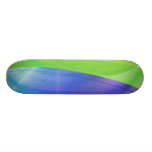 Green and Blue Abstract Design Skate Deck