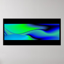 green and blue abstract on black plakatdrucke