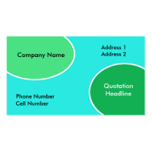 Green and Blue Bubbles Business Card