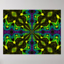 GREEN AND BLUE CROSS PRINT