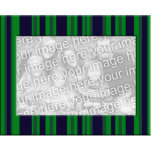 green and blue striped photo frame photo sculptures