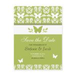 Green and Brown Butterfly Save The Date Postcard