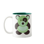 Green and Brown Panda Bear Mug