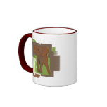 Green and Brown Textured Elephant Mug