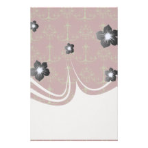 green and burgundy red chandelier damask christmas custom stationery