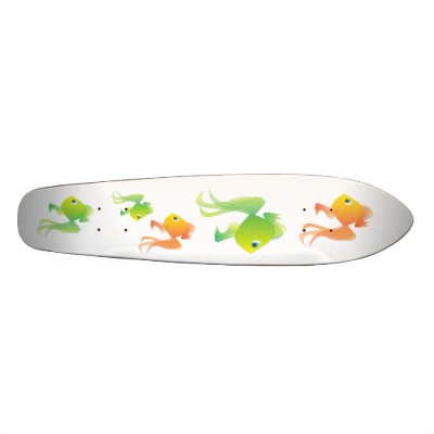 Green and Goldfish Skate Decks by trennea